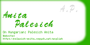 anita palesich business card